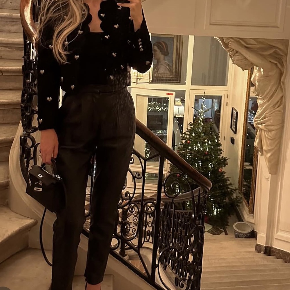 YSL Saint Laurent $3250 pleated lamb leather pants - Picture 2 of 9